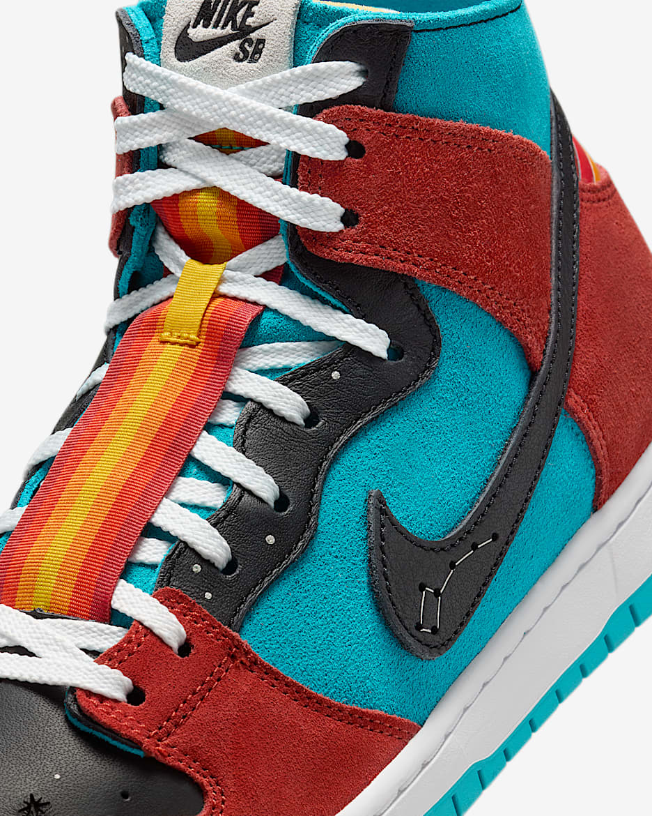 Nike sb dunk high rouge online